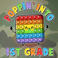 Funny Cute Poppin' Into 1st Grade Fidget Toy Legacy Tie Dye Trucker Hat