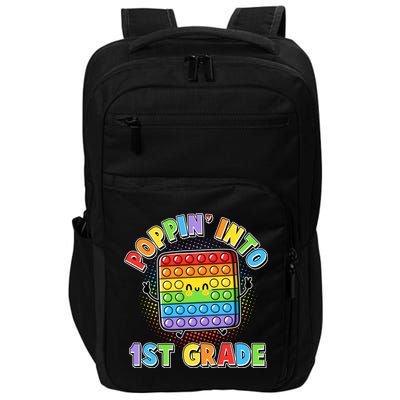 Funny Cute Poppin' Into 1st Grade Fidget Toy Impact Tech Backpack