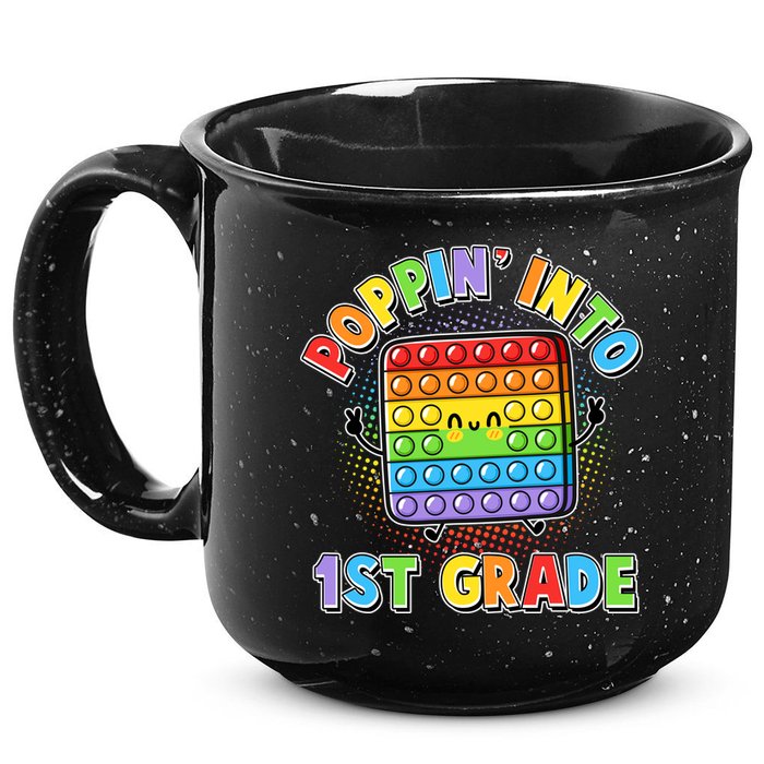 Funny Cute Poppin' Into 1st Grade Fidget Toy 15oz Campfire Ceramic Mug