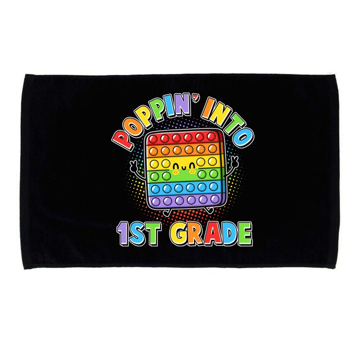 Funny Cute Poppin' Into 1st Grade Fidget Toy Microfiber Hand Towel