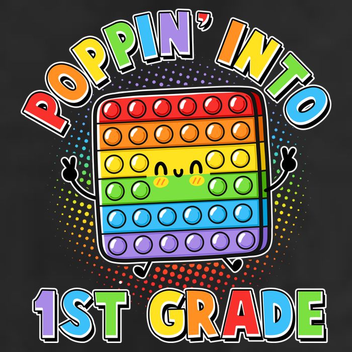 Funny Cute Poppin' Into 1st Grade Fidget Toy Microfiber Hand Towel
