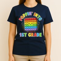 Funny Cute Poppin' Into 1st Grade Fidget Toy T-Shirt