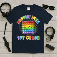 Funny Cute Poppin' Into 1st Grade Fidget Toy T-Shirt
