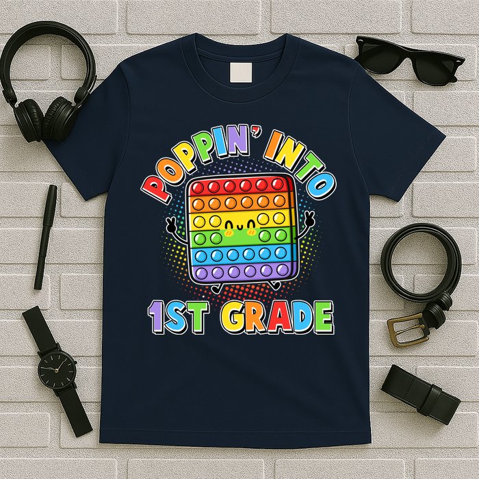 Funny Cute Poppin' Into 1st Grade Fidget Toy T-Shirt