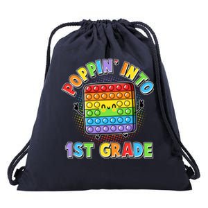 Funny Cute Poppin' Into 1st Grade Fidget Toy Drawstring Bag