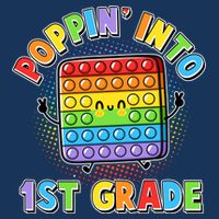 Funny Cute Poppin' Into 1st Grade Fidget Toy Flatbill Hat