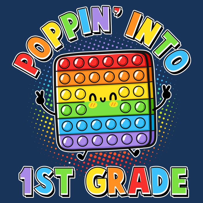 Funny Cute Poppin' Into 1st Grade Fidget Toy Flatbill Hat