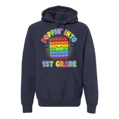 Funny Cute Poppin' Into 1st Grade Fidget Toy Premium Hoodie