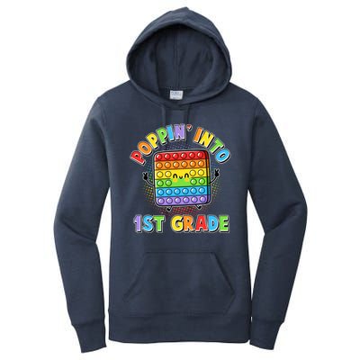 Funny Cute Poppin' Into 1st Grade Fidget Toy Women's Pullover Hoodie