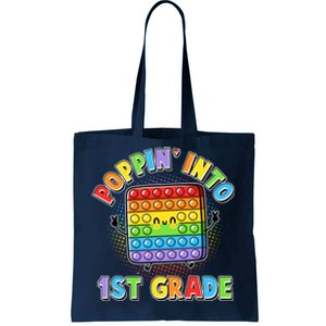 Funny Cute Poppin' Into 1st Grade Fidget Toy Tote Bag