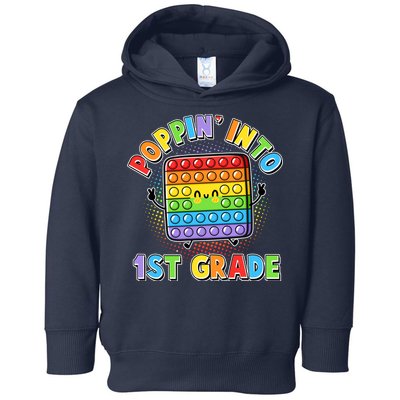 Funny Cute Poppin' Into 1st Grade Fidget Toy Toddler Hoodie