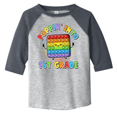 Funny Cute Poppin' Into 1st Grade Fidget Toy Toddler Fine Jersey T-Shirt