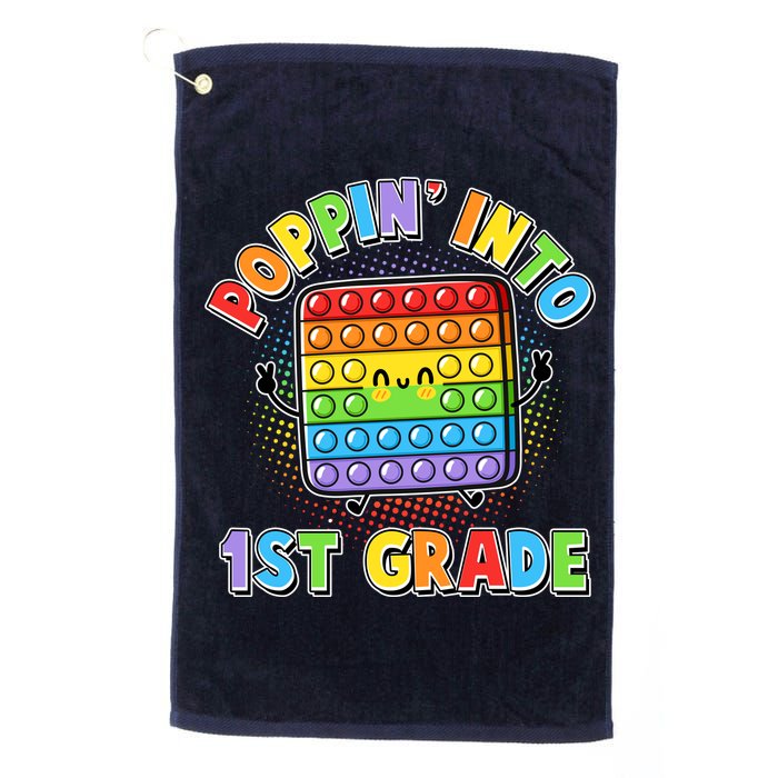Funny Cute Poppin' Into 1st Grade Fidget Toy Golf Towel