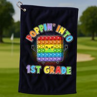 Funny Cute Poppin' Into 1st Grade Fidget Toy Golf Towel