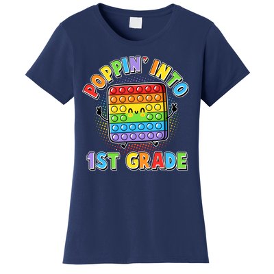 Funny Cute Poppin' Into 1st Grade Fidget Toy Women's T-Shirt