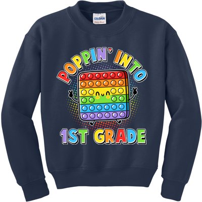 Funny Cute Poppin' Into 1st Grade Fidget Toy Kids Sweatshirt