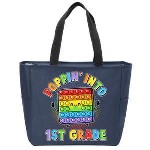 Funny Cute Poppin' Into 1st Grade Fidget Toy Zip Tote Bag