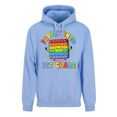 Funny Cute Poppin' Into 1st Grade Fidget Toy Unisex Surf Hoodie