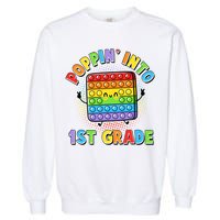 Funny Cute Poppin' Into 1st Grade Fidget Toy Garment-Dyed Sweatshirt