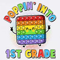 Funny Cute Poppin' Into 1st Grade Fidget Toy Garment-Dyed Sweatshirt