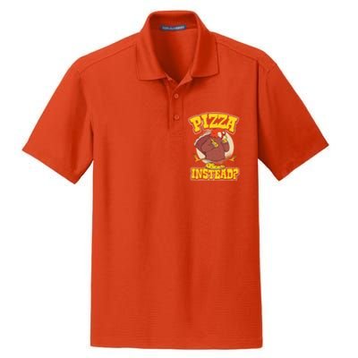 Funny Cute Pizza Instead Thanksgiving Turkey Fall Autumn Season Holiday Meaningf Dry Zone Grid Polo