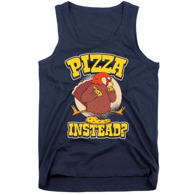 Funny Cute Pizza Instead Thanksgiving Turkey Fall Autumn Season Holiday Meaningf Tank Top