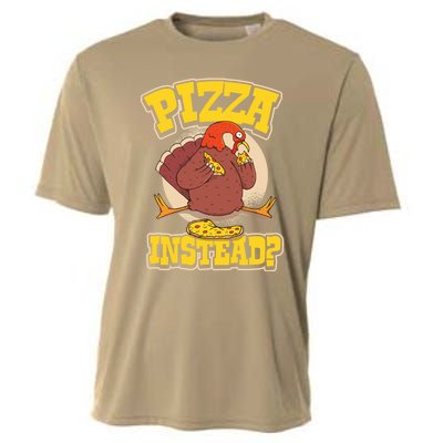 Funny Cute Pizza Instead Thanksgiving Turkey Fall Autumn Season Holiday Meaningf Cooling Performance Crew T-Shirt