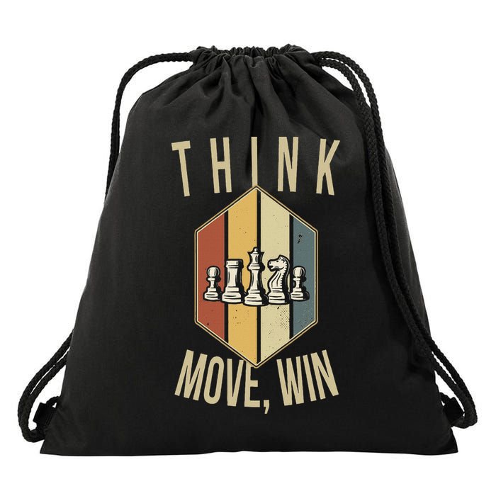 Funny Chess Player Board Game Chess Drawstring Bag