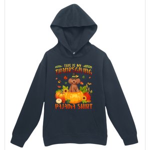 Funny Cute Poodle Dog Autumn Fall This Is My Thanksgiving Pajama Urban Pullover Hoodie