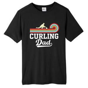 Funny Curling Player FatherS Day Curling Dad Retro Curling Great Gift Tall Fusion ChromaSoft Performance T-Shirt