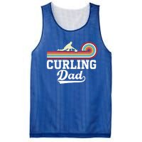 Funny Curling Player FatherS Day Curling Dad Retro Curling Great Gift Mesh Reversible Basketball Jersey Tank