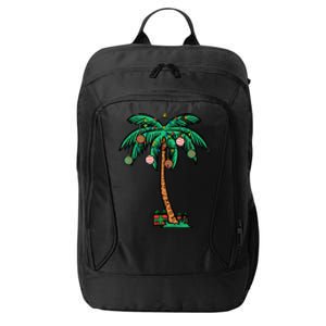 Funny Christmas Palm Xmas Tree Tropical Beach Hawaii Gift City Backpack