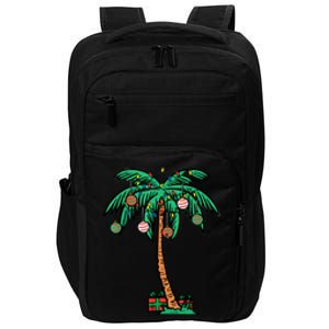 Funny Christmas Palm Xmas Tree Tropical Beach Hawaii Gift Impact Tech Backpack