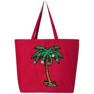 Funny Christmas Palm Xmas Tree Tropical Beach Hawaii Gift 25L Jumbo Tote