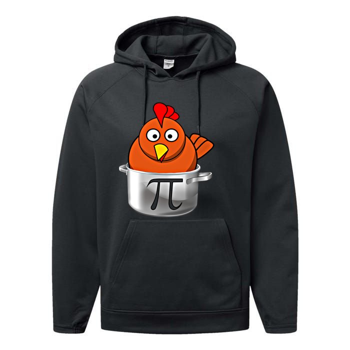 Funny Chicken Pot Pi Day Cartoon Math Pie Gift Performance Fleece Hoodie