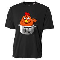 Funny Chicken Pot Pi Day Cartoon Math Pie Gift Cooling Performance Crew T-Shirt