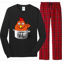 Funny Chicken Pot Pi Day Cartoon Math Pie Gift Long Sleeve Pajama Set