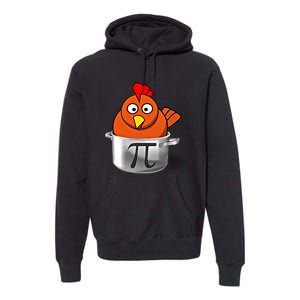 Funny Chicken Pot Pi Day Cartoon Math Pie Gift Premium Hoodie