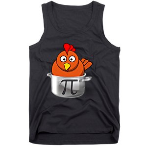 Funny Chicken Pot Pi Day Cartoon Math Pie Gift Tank Top