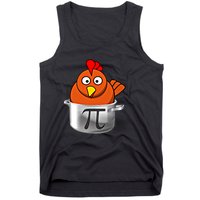 Funny Chicken Pot Pi Day Cartoon Math Pie Gift Tank Top