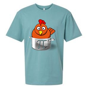 Funny Chicken Pot Pi Day Cartoon Math Pie Gift Sueded Cloud Jersey T-Shirt