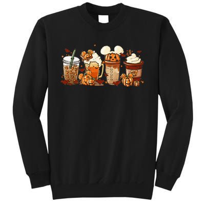 Fall Coffee Pumpkin Spice Latte Iced Warm Cozy Autumn Orange Sweatshirt