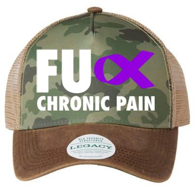 Fu Chronic Pain Purple Ribbon Cool Gift Legacy Tie Dye Trucker Hat