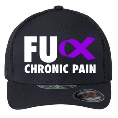 Fu Chronic Pain Purple Ribbon Cool Gift Flexfit Unipanel Trucker Cap