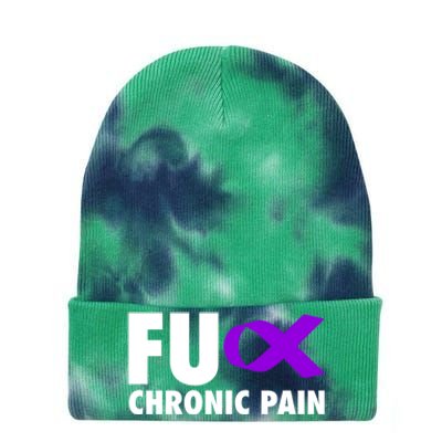 Fu Chronic Pain Purple Ribbon Cool Gift Tie Dye 12in Knit Beanie