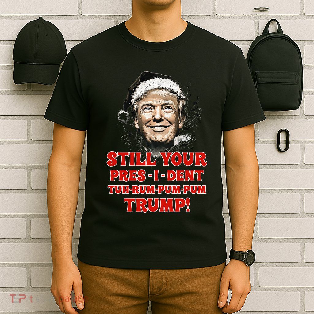 Funny Christmas President Trump Pajamas Ugly Christmas T-Shirt