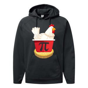 Funny Chicken Pot Pi Design Day Pie Day Math Lover Gift Performance Fleece Hoodie