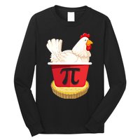 Funny Chicken Pot Pi Design Day Pie Day Math Lover Gift Long Sleeve Shirt