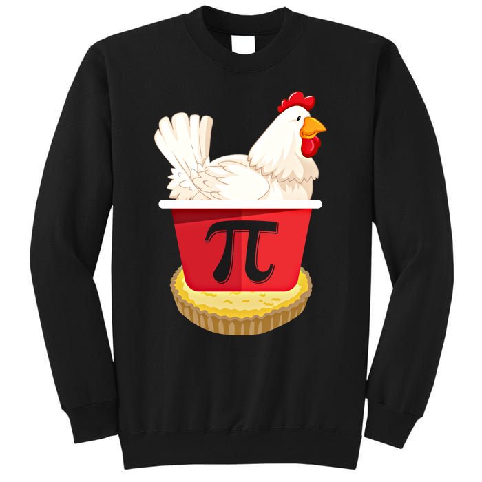 Funny Chicken Pot Pi Design Day Pie Day Math Lover Gift Tall Sweatshirt