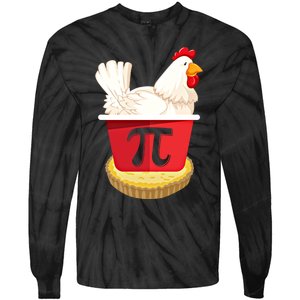 Funny Chicken Pot Pi Design Day Pie Day Math Lover Gift Tie-Dye Long Sleeve Shirt